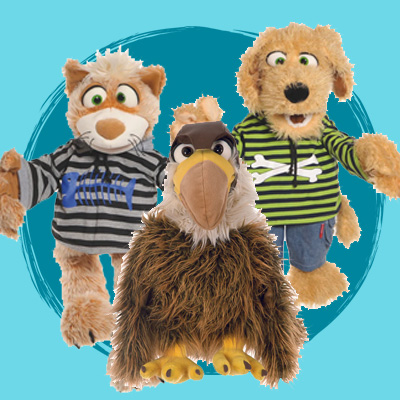 Marionnette à Main Lion – Peluche éducative – 25 Cm – Jeu D’imagination, Motricité, Vocabulaire – Cadeau Enfant