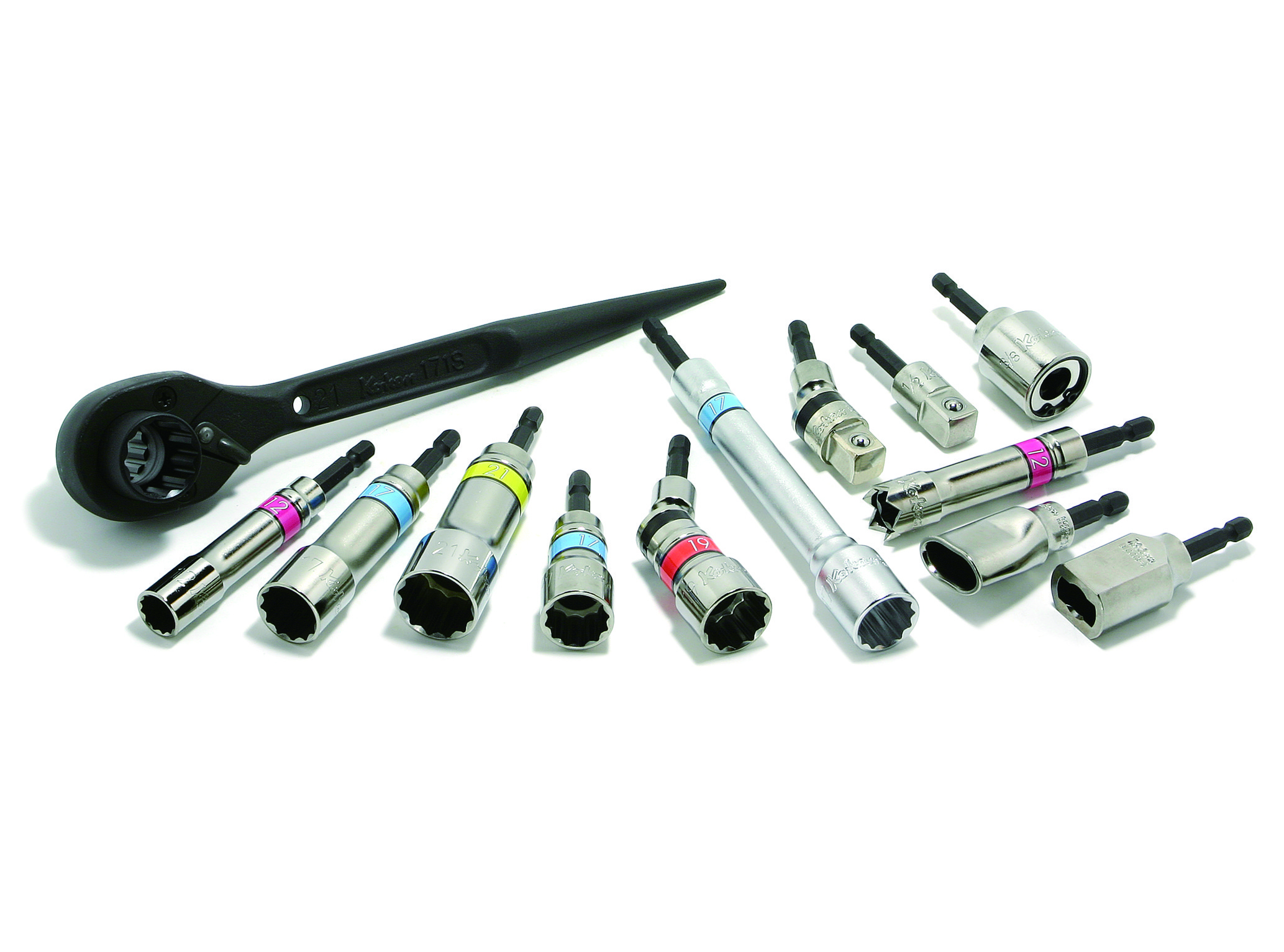 1/4 Sq. Dr. Socket set 4-14mm 6 point 12 pieces – Ko-ken USA